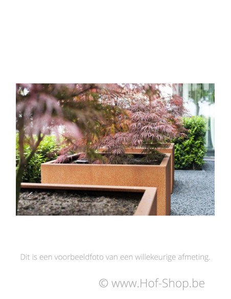 Carrez 200 x 100 x 40 cm - Jardinière Adezz en acier Corten