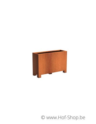 Carrez avec pieds 120 x 40 x 80 cm - Jardinière Adezz en acier Corten