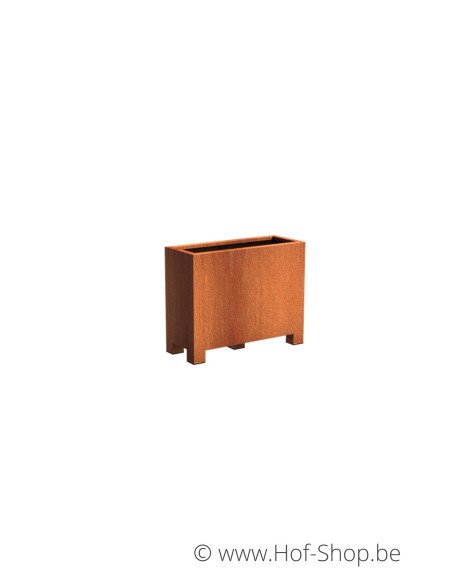 Carrez avec pieds 100 x 40 x 80 cm - Jardinière Adezz en acier Corten