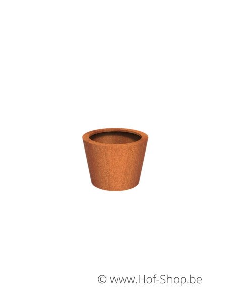 Conic 80 x 60 cm -  Jardinière Adezz en acier Corten