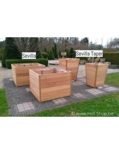 Carrez 200 x 40 x 72 cm - Jardinière Adezz en bois dur
