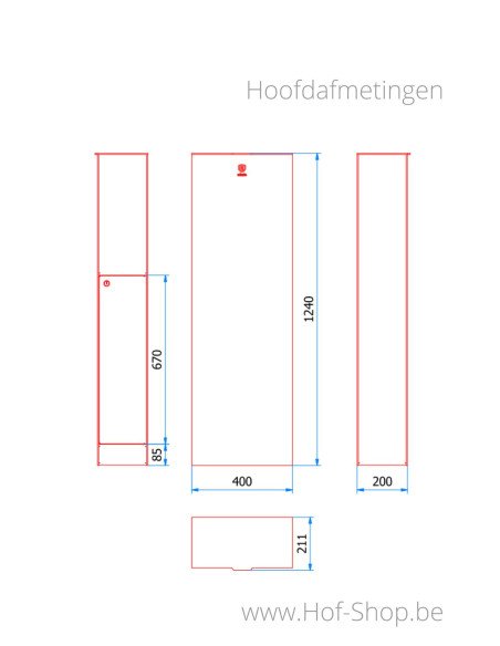 Fenix Top Medium - pakketbus aluminium