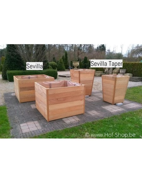 Carrez 200 x 40 x 42 cm - Jardinière Adezz en bois dur
