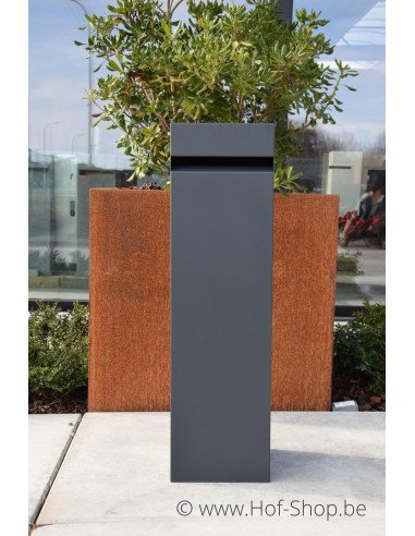 Archi Mini RAL 7021 - brievenbus aluminium