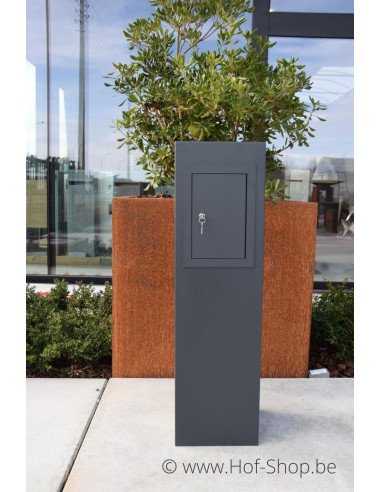 Archi Mini RAL 7021 - brievenbus aluminium