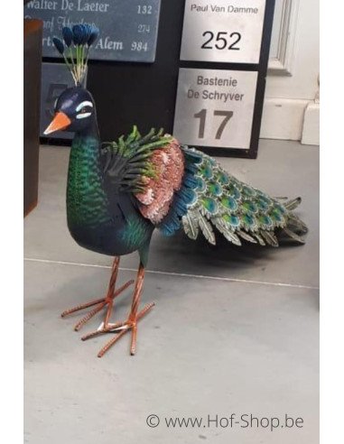 Pauw - metalen figuur (MD18213)