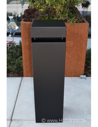 Archi Mini avec ouvrir le compartiment du paquet RAL 9005 - boîte à colis KatoDesign