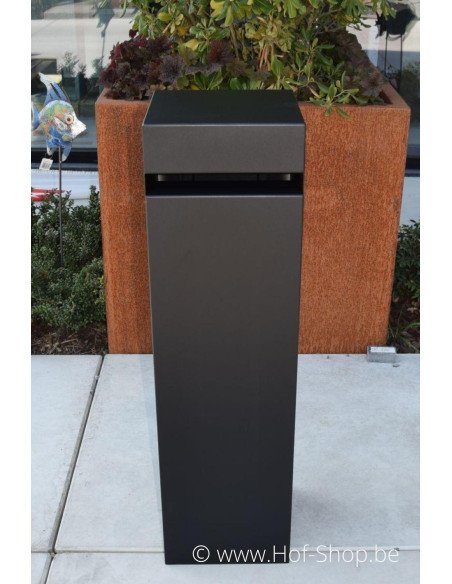 Archi Mini avec ouvrir le compartiment du paquet RAL 9005 - boîte à colis KatoDesign