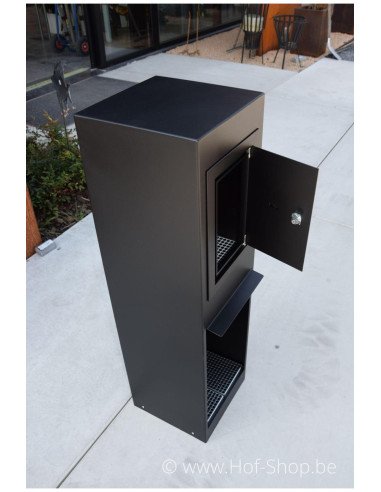 Archi Mini avec ouvrir le compartiment du paquet RAL 9005 - boîte à colis KatoDesign