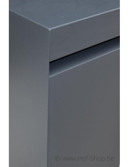 Archi Mini met knopcilinder RAL 7021 - pakketbus aluminium