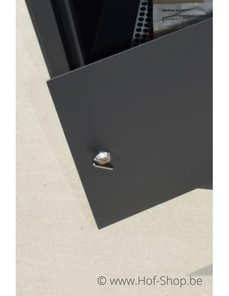 Archi Mini met knopcilinder RAL 7021 - pakketbus aluminium