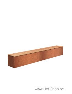 Corten Socle avec siège 300 x 40 x 43