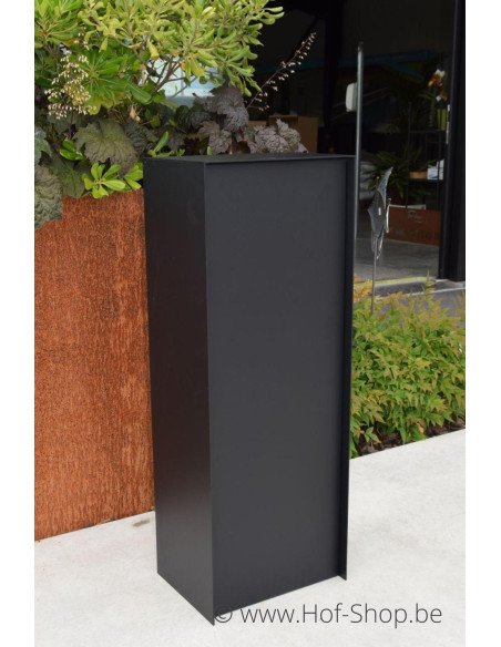 Dropbox Small RAL 9011 - pakketbus aluminium