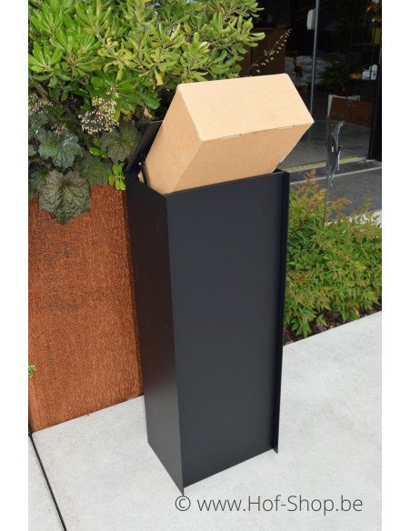Dropbox Small RAL 9011 Back Door - eSafe boîte à colis aluminium