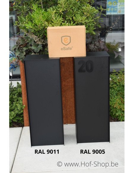 Dropbox Small RAL 9011 - pakketbus aluminium