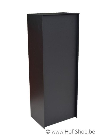 Dropbox Small RAL 9011 - pakketbus aluminium