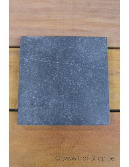 Plaque en pierre bleue vierge (sans gravure) - 18 x 18 x 2 cm en pierre bleue belge