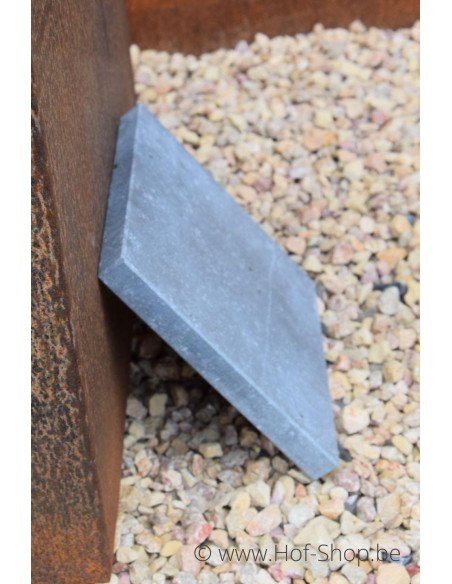 Plaque en pierre bleue vierge (sans gravure) - 18 x 18 x 2 cm en pierre bleue belge