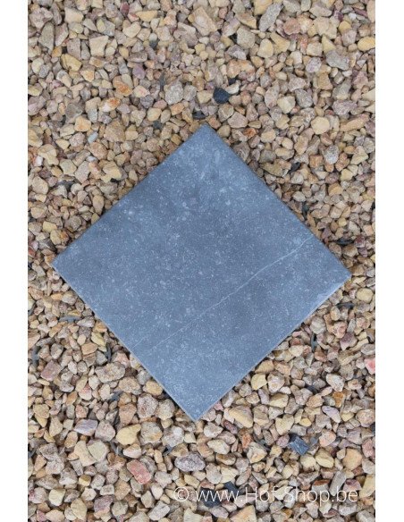 Plaque en pierre bleue vierge (sans gravure) - 18 x 18 x 2 cm en pierre bleue belge