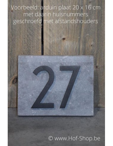 Plaque en pierre bleue vierge (sans gravure) - 18 x 18 x 2 cm en pierre bleue belge