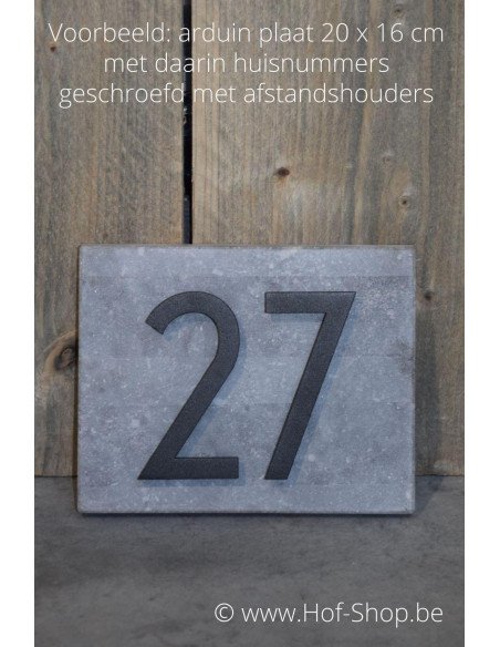 Arduin plaatje blanco (zonder gravure) - 18 x 18 x 2 cm in Belgische blauwe hardsteen