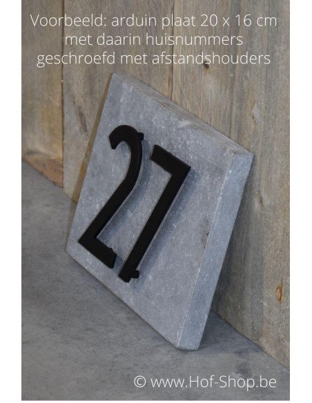 Arduin plaatje blanco (zonder gravure) - 18 x 18 x 2 cm in Belgische blauwe hardsteen