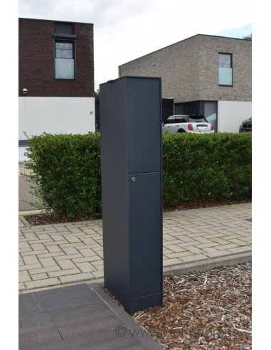 Fenix Top Medium RAL 7021 - pakketbus aluminium eSafe