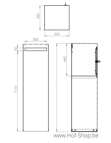 Nox - brievenbus Adezz cortenstaal