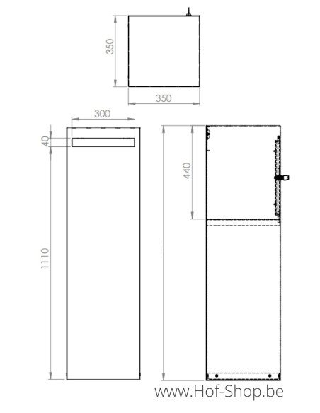 Nox - brievenbus Adezz cortenstaal