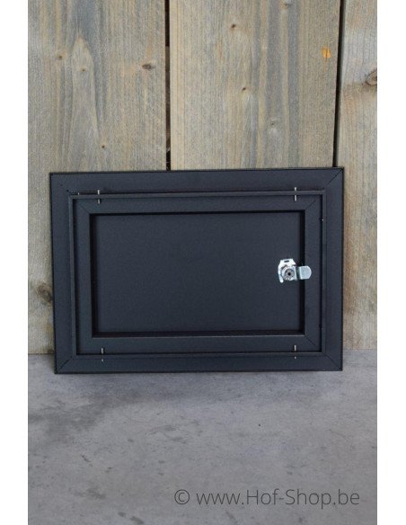 Brievenbusdeur 35,2 x 24,8 cm Zwart aluminium - Albo brievenkastdeur 529/1/H 'Calla Zwart Horizontaal'