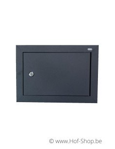 Brievenbusdeur 35,2 x 24,8 cm Zwart aluminium - Albo brievenkastdeur 529/1/H 'Calla Zwart Horizontaal'