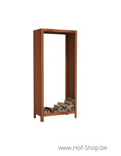 Logg 80 x 40 x 180 cm - Stockage du bois Adezz en acier corten