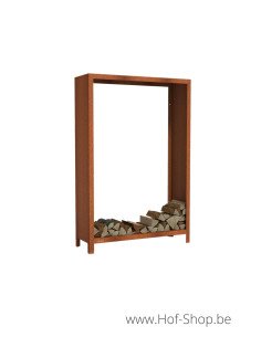 Logg 120 x 40 x 180 cm - Stockage du bois Adezz en acier corten