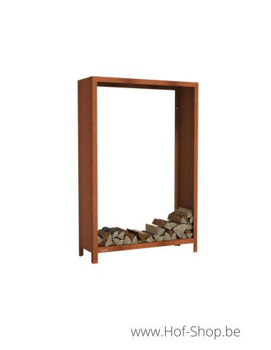 Logg 120 x 40 x 180 cm - Stockage du bois Adezz en acier corten