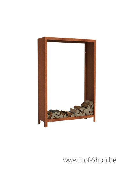 Logg 120 x 40 x 180 cm - Stockage du bois Adezz en acier corten