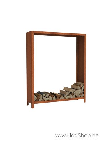 Logg 150 x 40 x 180 cm - Stockage du bois Adezz en acier corten