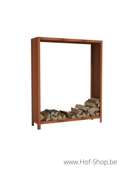 Logg 150 x 40 x 180 cm - Stockage du bois Adezz en acier corten