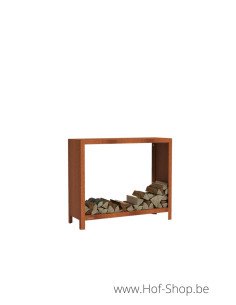 Houtopslag 120 x 40 x 100 cm - wood storage in cortenstaal