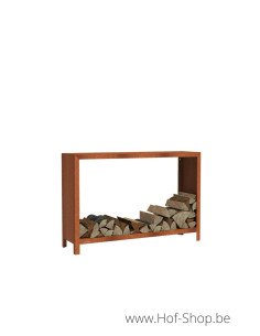 Logg 150 x 40 x 100 cm - Stockage du bois Adezz en acier corten