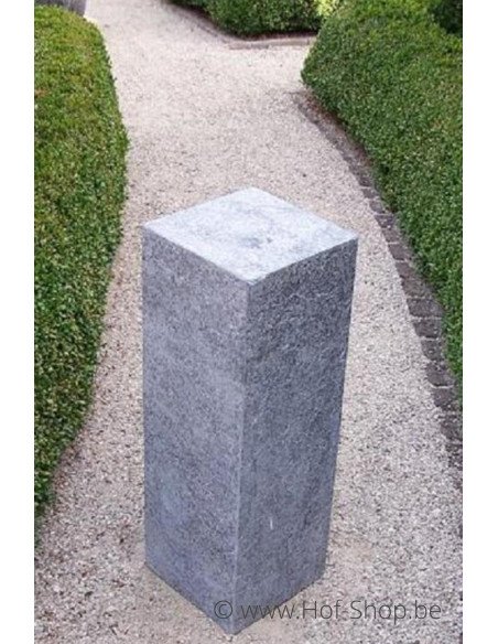Sokkel 25 x 25 x 75 cm - zuil in blauwe hardsteen