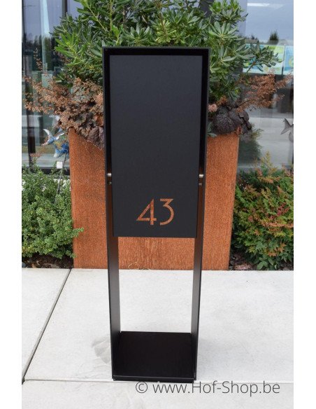 Archi Fer (zwart) - brievenbus aluminium