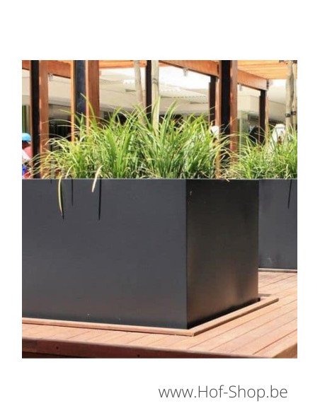Quadrus 50 x 50 x 50 cm RAL 9005 - Plantenbak in aluminium