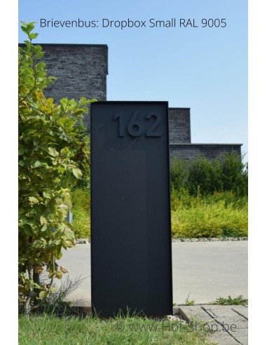 Extra dik huisnummer Glossy Plexy op Dropbox Small RAL 9005