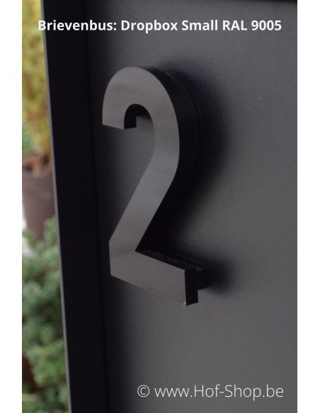 Numéro 7 Plexie - noir glossy 12 cm de hauteur numéro de maison (dernières pièces)