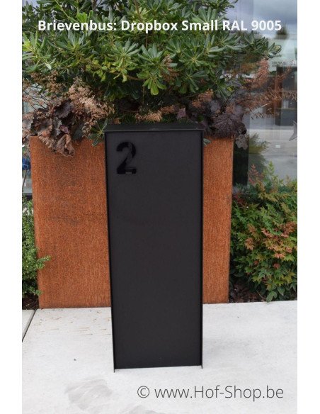 Nummer 0 Plexie - zwart glossy 12 cm hoog Huisnummer