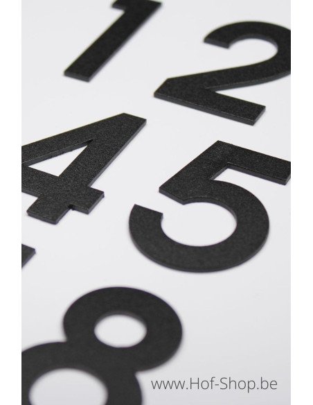 Letter d - zwart aluminium 5 cm hoog (huisnummer 'fuji' KatoDesign)