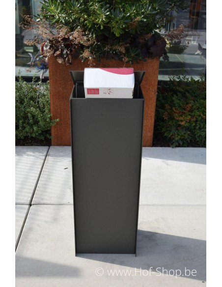 Dropbox Small RAL 7022 - eSafe pakketbus aluminium