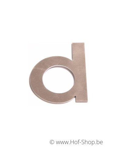 Lettre d - acier inoxydable de 8 cm de haut (numéro de maison 'fuji' KatoDesign)