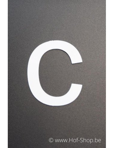 Lettre c - aluminium blanc de 10 cm de haut (numéro de maison 'Ari') Dans la limite des stocks disponibles
