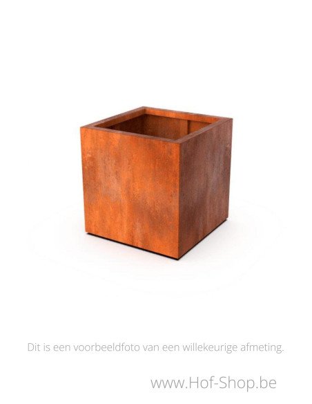 Quadra 50 x 50 x 50 cm - Geroba Jardinière en acier corten